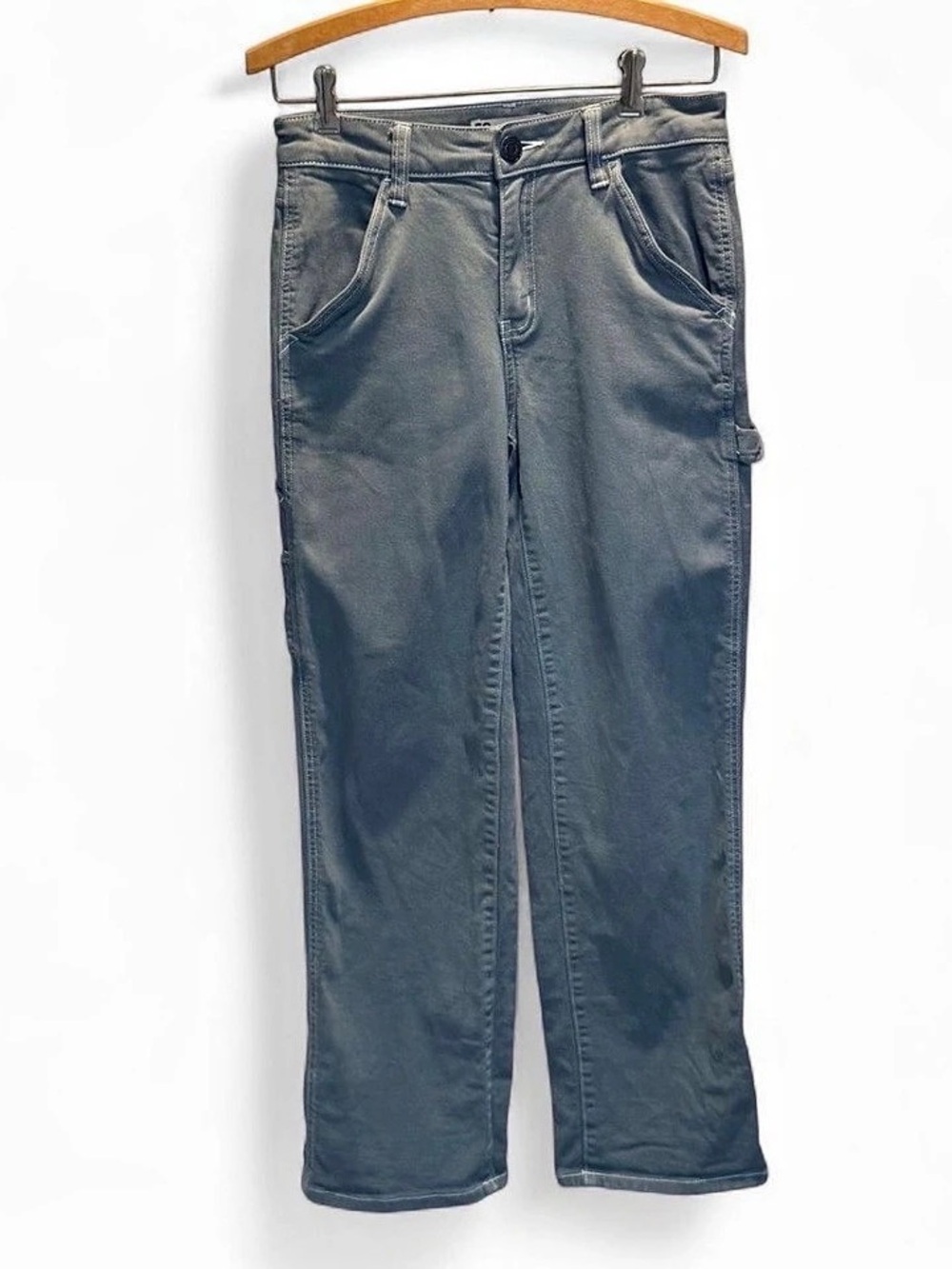 SO High Rise Carpenter Pants Straight Leg Pants Blue Waist 25W